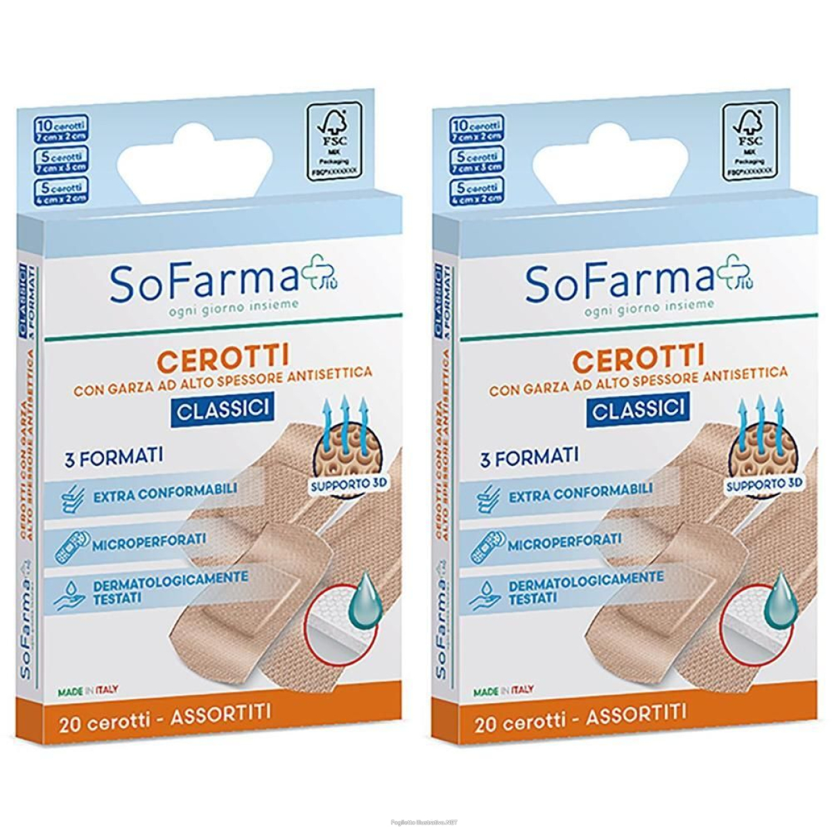 Cerca Offerte di sofarmapiu' cerotto classico assortiti 2x20 st e acquista online