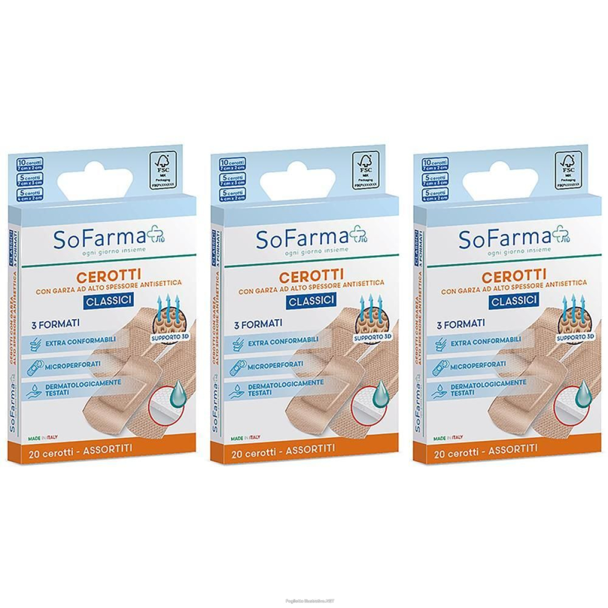 Cerca Offerte di sofarmapiu' cerotto classico assortiti 3x20 st e acquista online