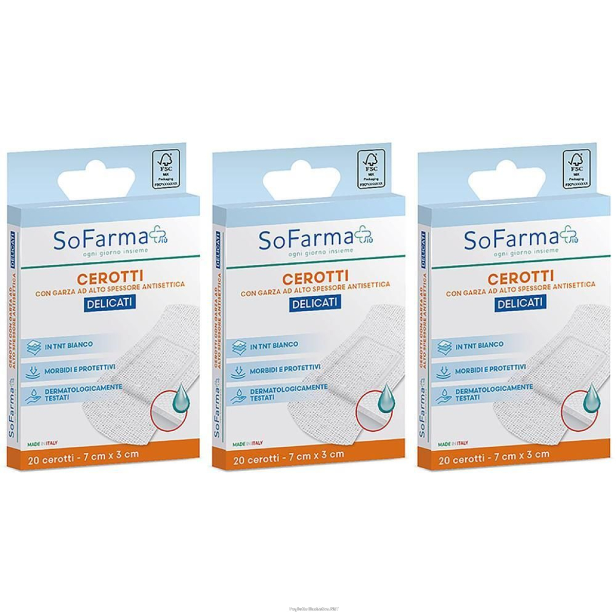 Cerca Offerte di sofarmapiu' cerotto delicato 7x3 cm 3x20 st e acquista online