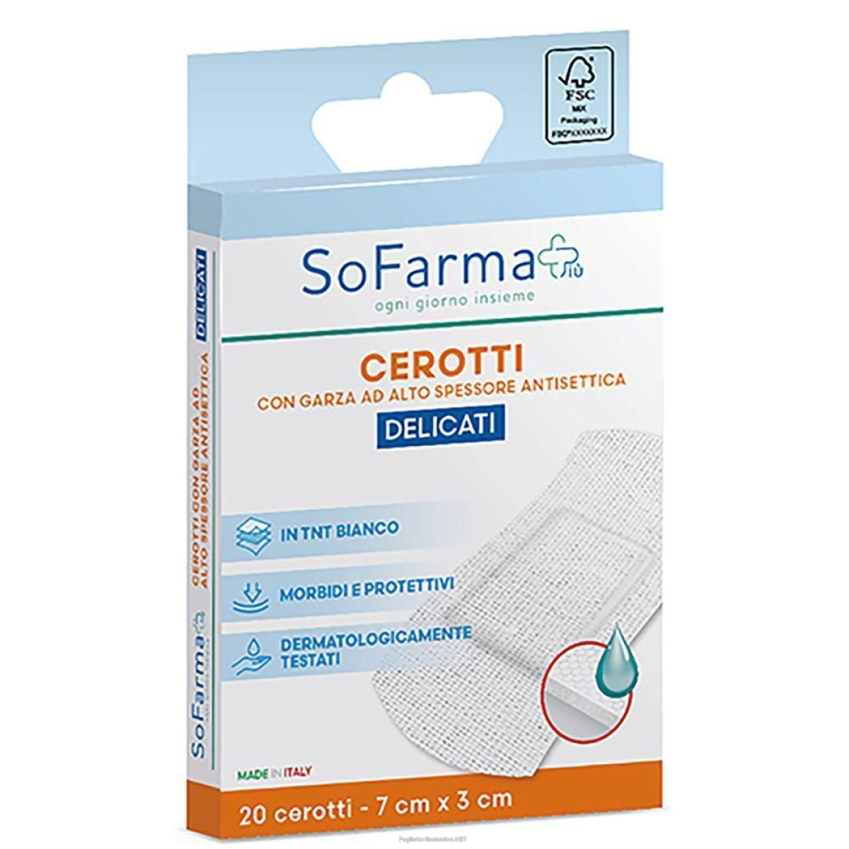 Cerca Offerte di sofarmapiu' cerotto delicato 7x3 cm 4x20 st e acquista online