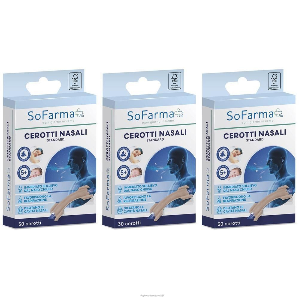Cerca Offerte di sofarmapiu' cerotto nasale classico 30pz 3x30 st e acquista online