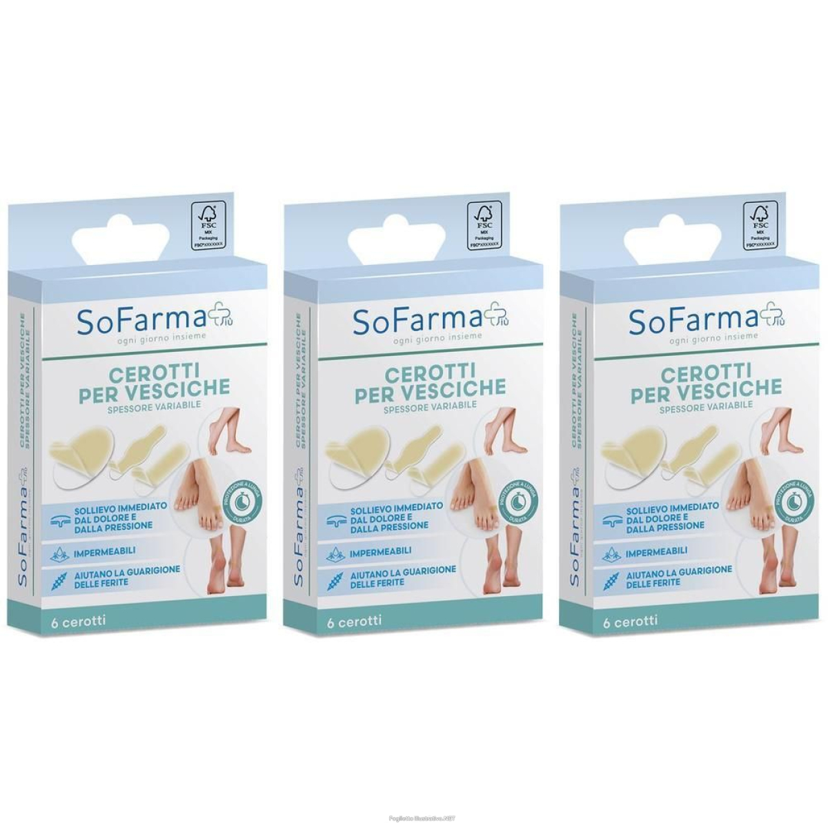 Cerca Offerte di sofarmapiu' cerotto vescica assortiti 3x6 st e acquista online