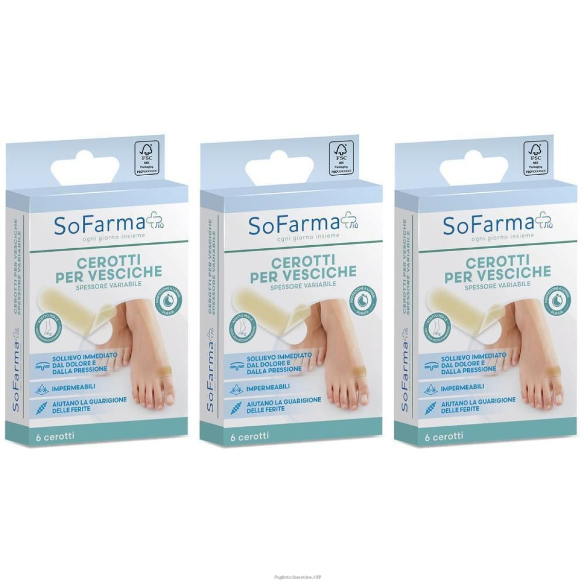 Cerca Offerte di sofarmapiu' cerotto vescica piccolo 20 x 60 mm 6 st e acquista online