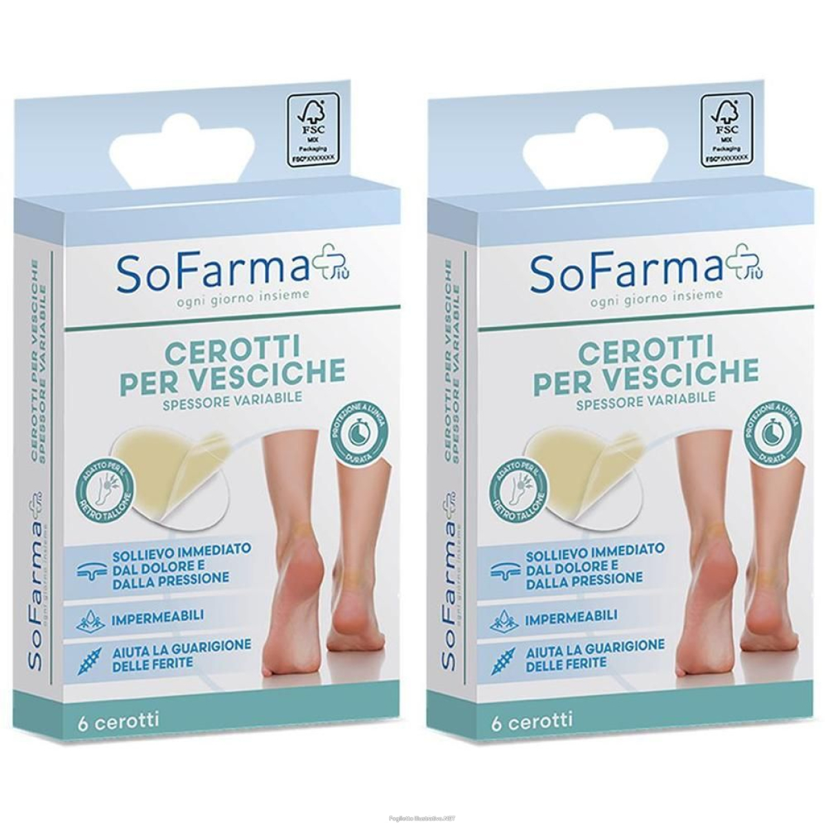 Cerca Offerte di sofarmapiu' cerotto vescica retrotallone ovale 44x66 mm 2x6 st e acquista online