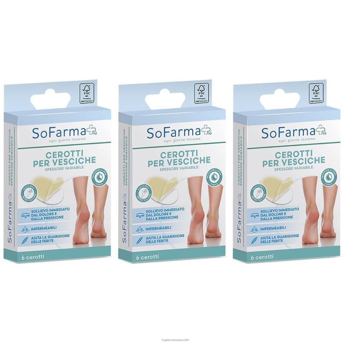 Cerca Offerte di sofarmapiu' cerotto vescica retrotallone ovale 44x66 mm 3x6 st e acquista online