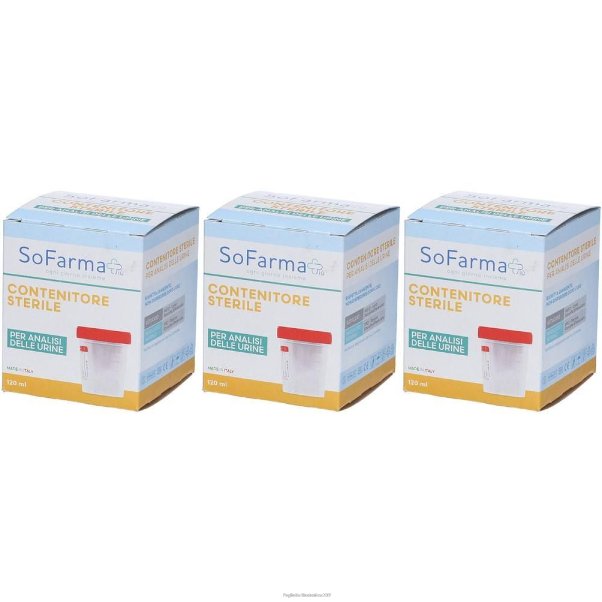 Cerca Offerte di sofarmapiu' contenitore urina in polipropilene da 120ml 3x1 st e acquista online