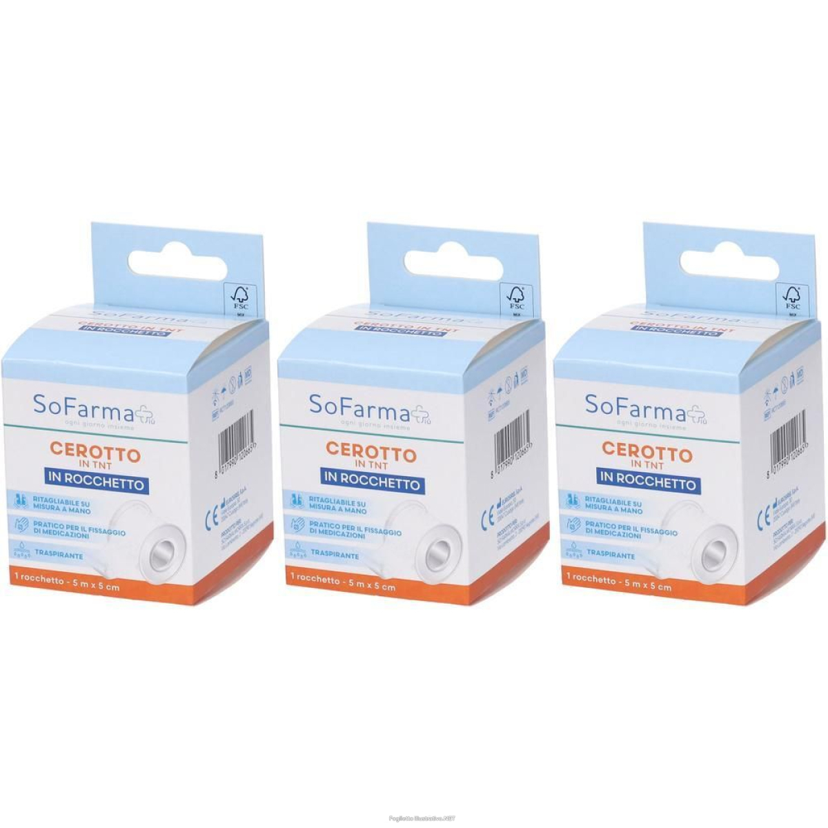 Cerca Offerte di sofarmapiu' rocchetto tessuto non m 5x5 cm 3x1 st e acquista online