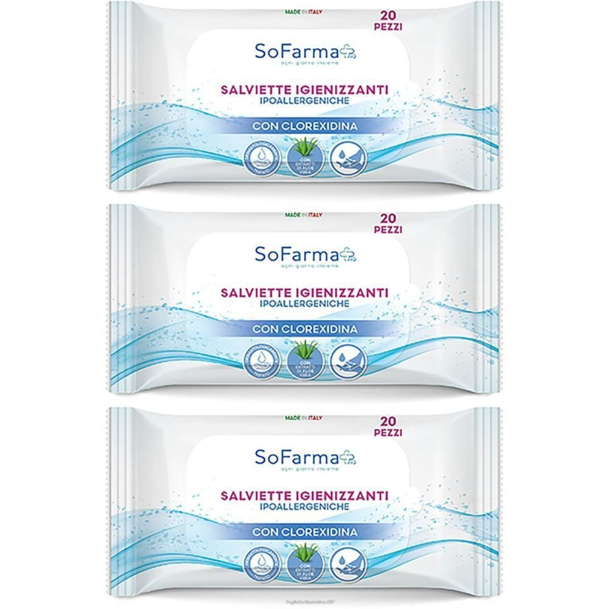Cerca Offerte di sofarmapiu' salviettine pocket clorexidina 3x20 st e acquista online