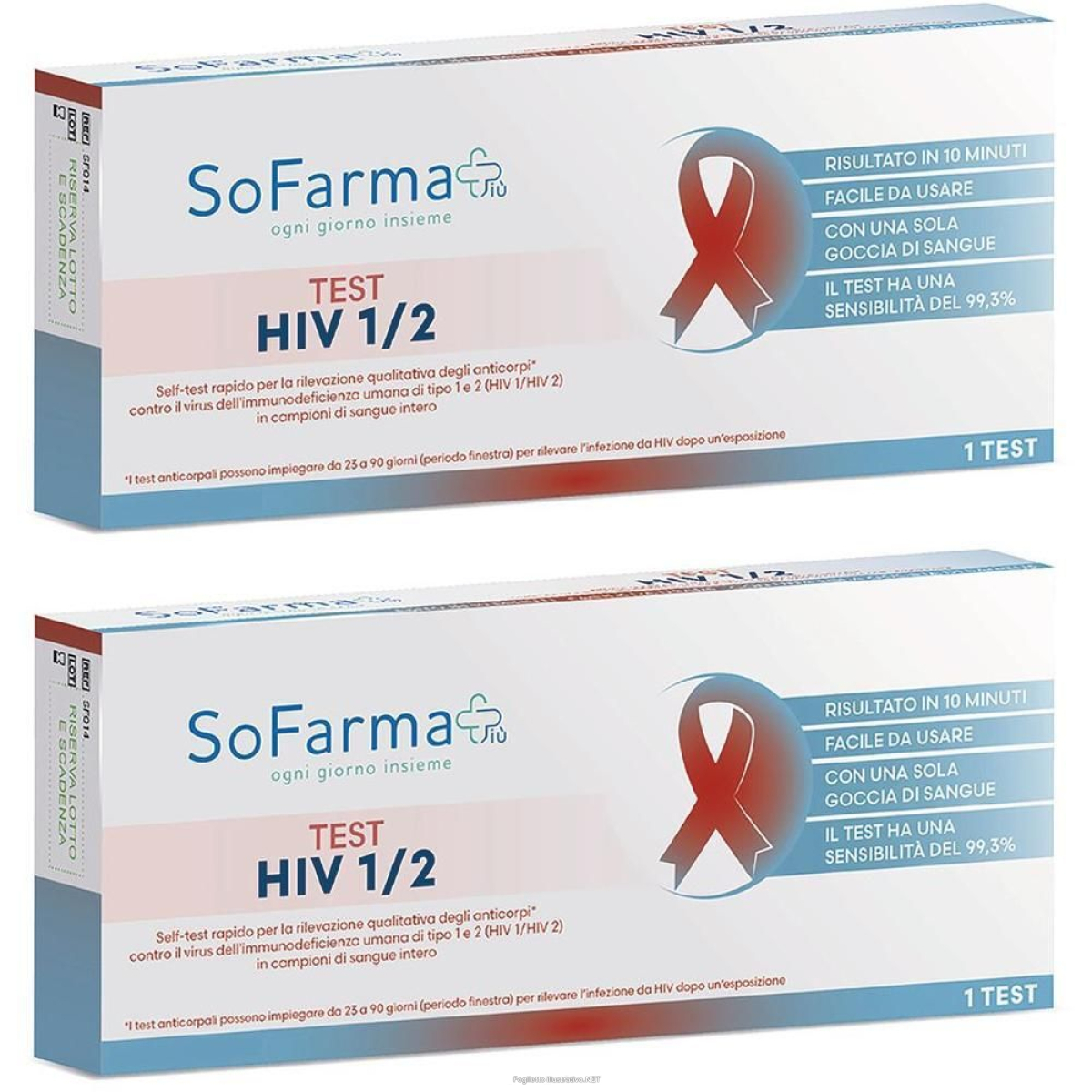 Cerca Offerte di sofarmapiu' test autodiagnostico hiv 1/2 2x1 st e acquista online