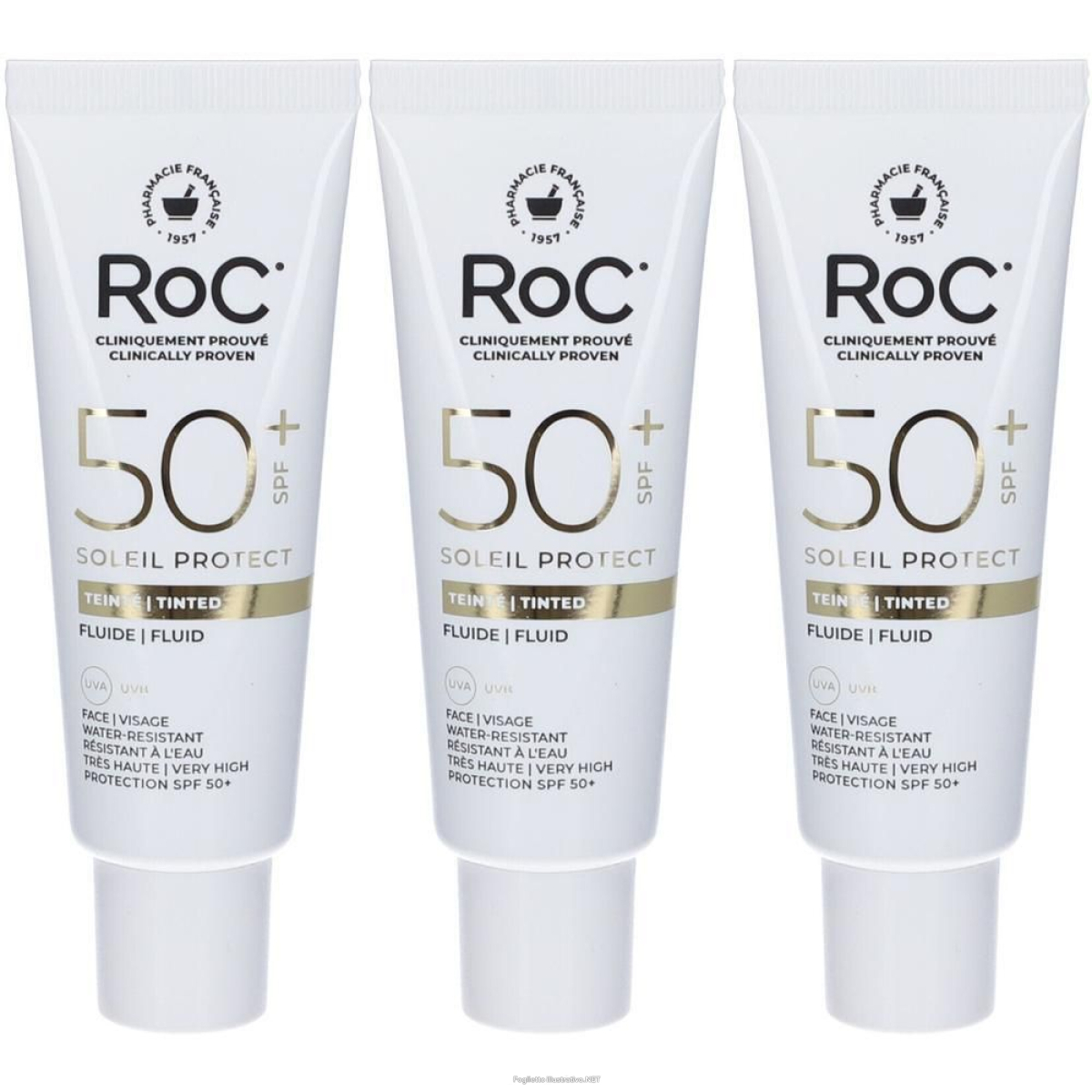 Cerca Offerte di soleil protect fluido viso uniformante anti macchie spf50+ 3x50 ml e acquista online