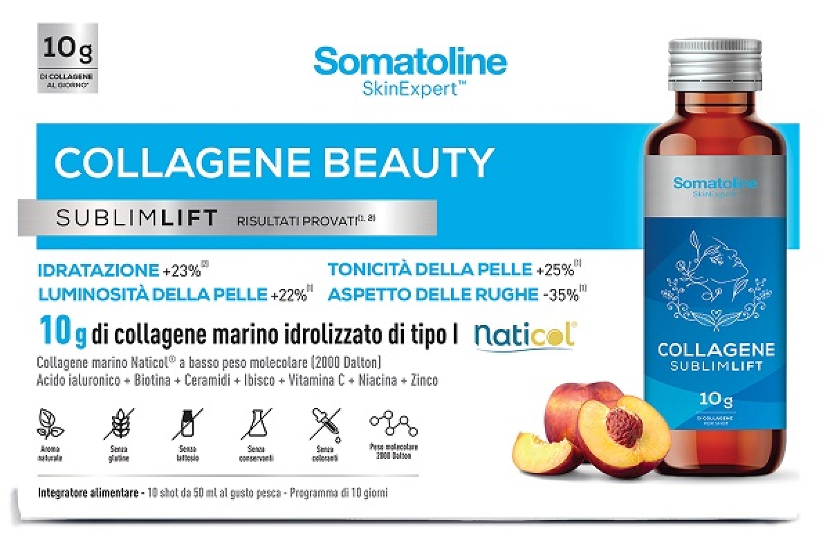 Cerca Offerte di Somatoline skinexpert collagen beauty sublimlift shot integratore per la bellezza di pelle e capelli 10 flaconcini da 50mli e acquista online