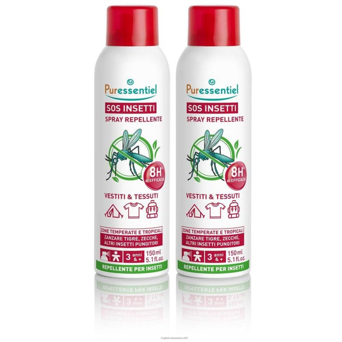 Cerca Offerte di sos insetti spray repellente vestiti&tessuti 2x150 ml e acquista online
