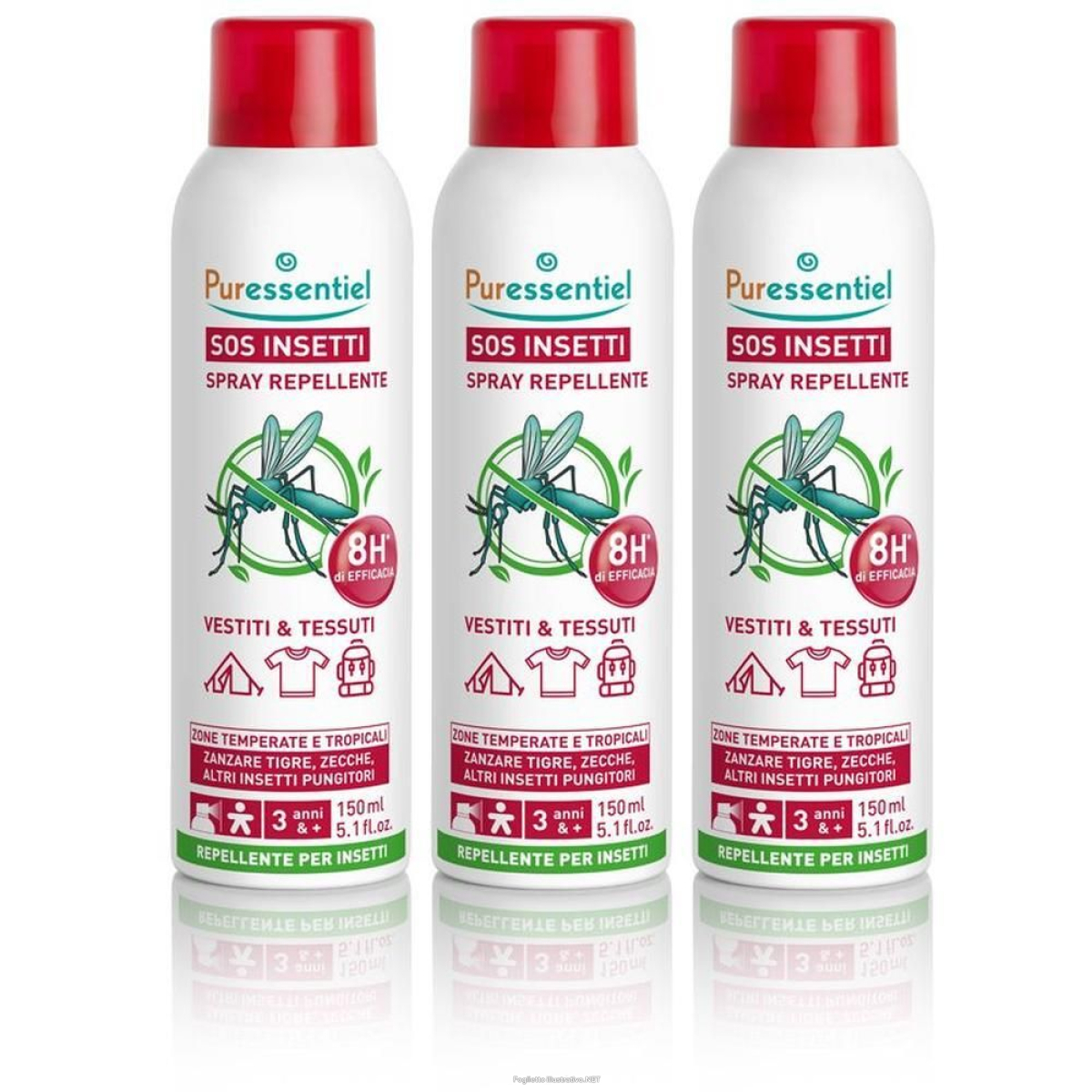 Cerca Offerte di sos insetti spray repellente vestiti&tessuti 3x150 ml e acquista online
