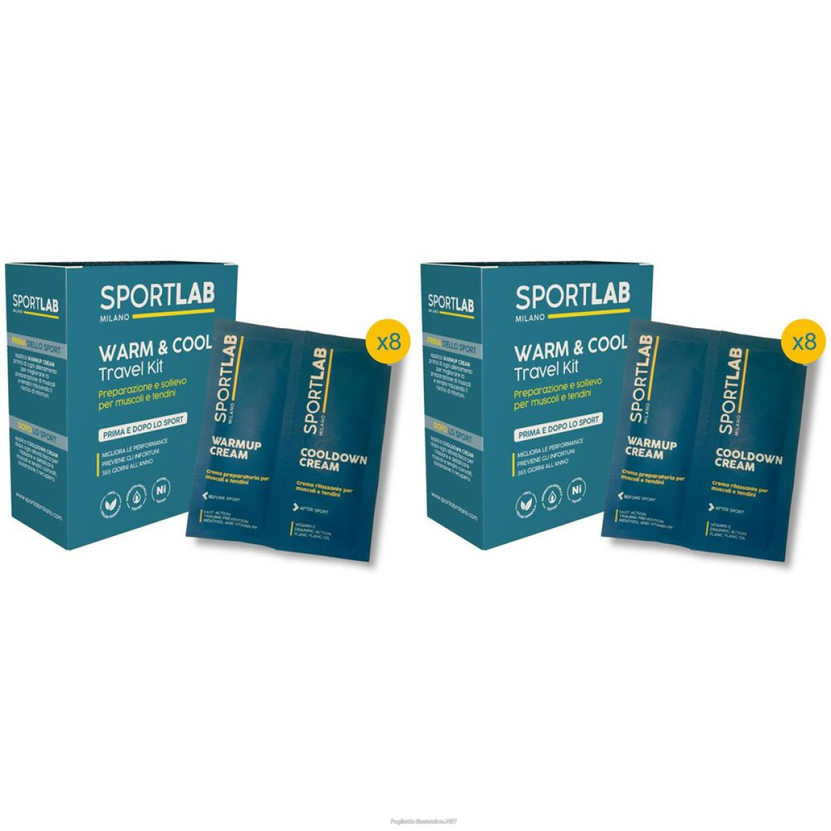 Cerca Offerte di sportlab milano® warm & cool travel kit set da 2 2x8x(8+8) ml e acquista online