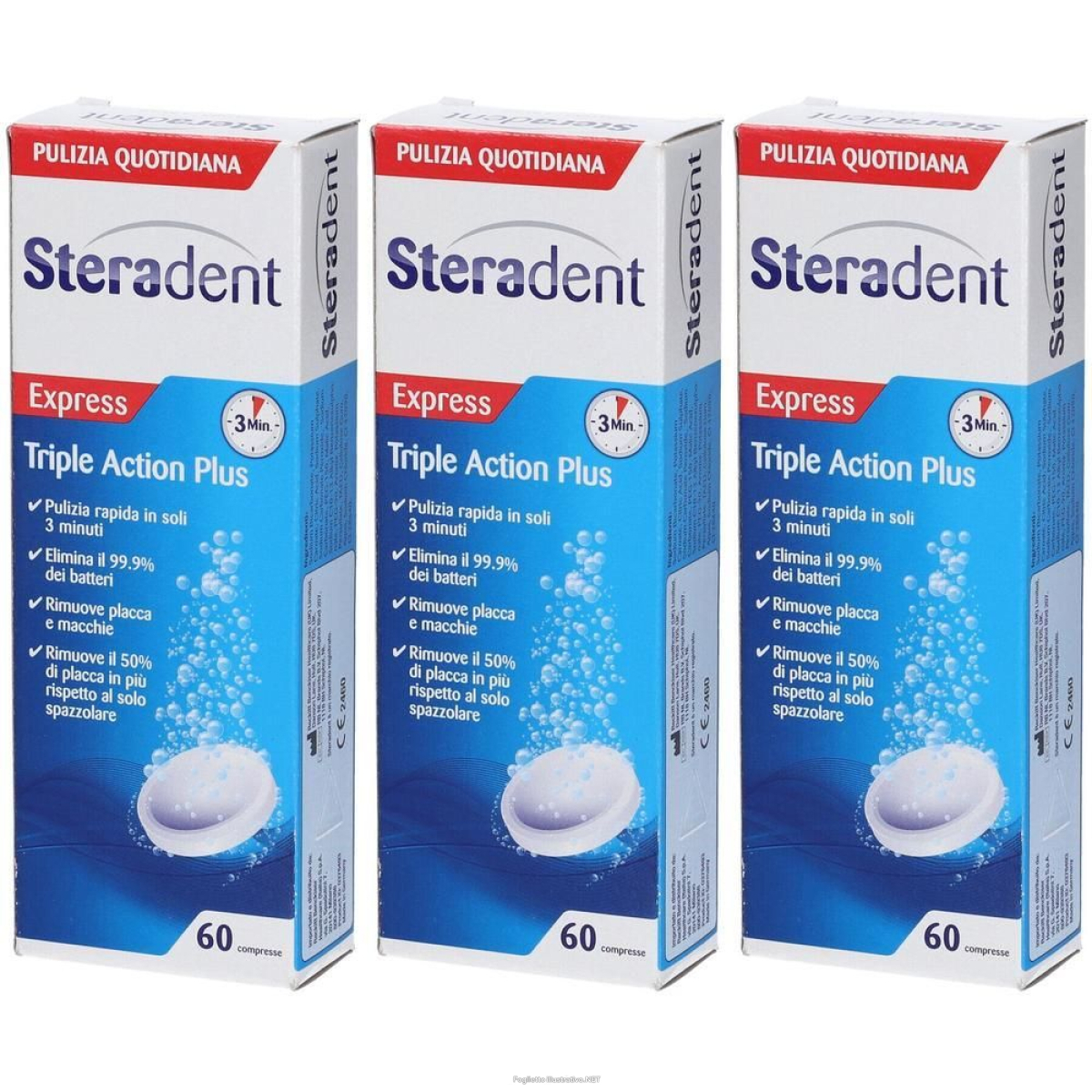 Cerca Offerte di steradent triple action plus 60 compresse 3x60 pz compresse effervesce e acquista online