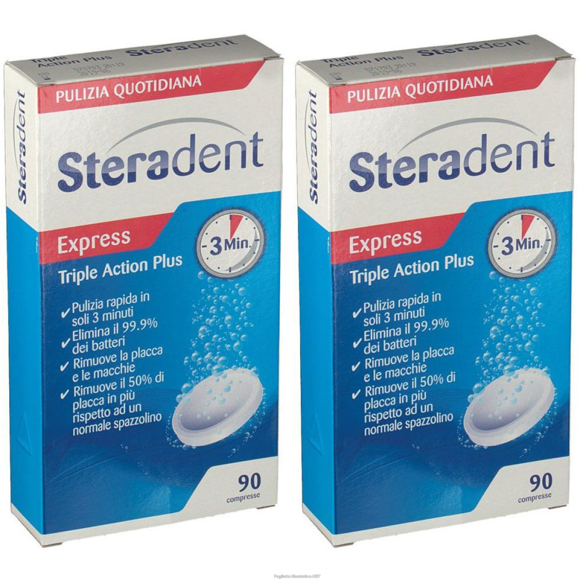 Cerca Offerte di steradent triple action plus 90 compresse set da 2 2x90 pz compresse e e acquista online