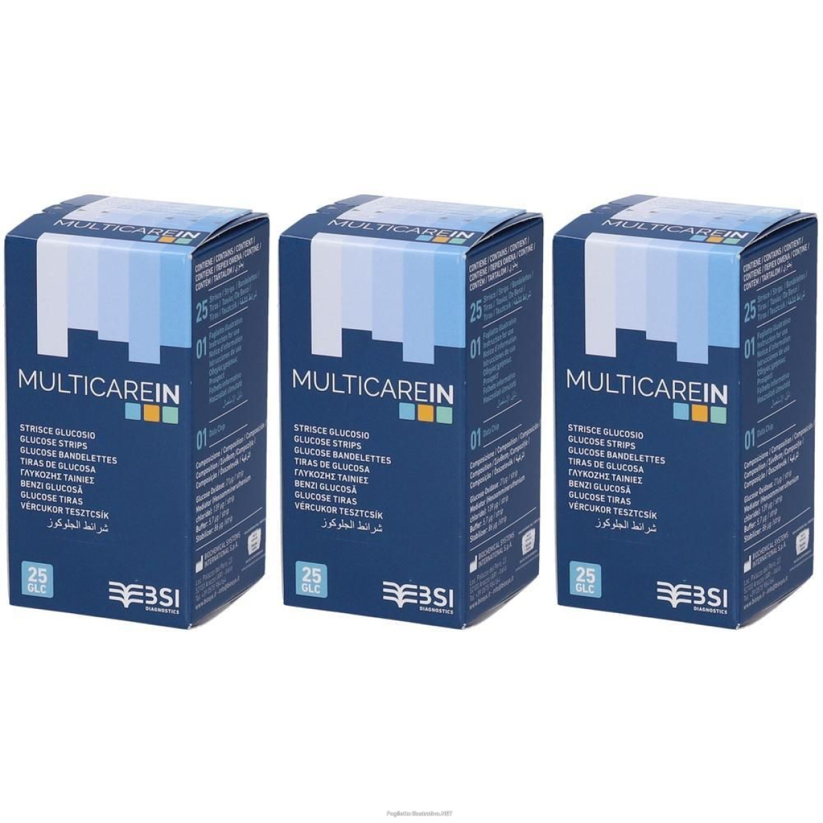 Cerca Offerte di strisce misurazione glicemia multicare in glucosio elettrodo 3x25 st e acquista online