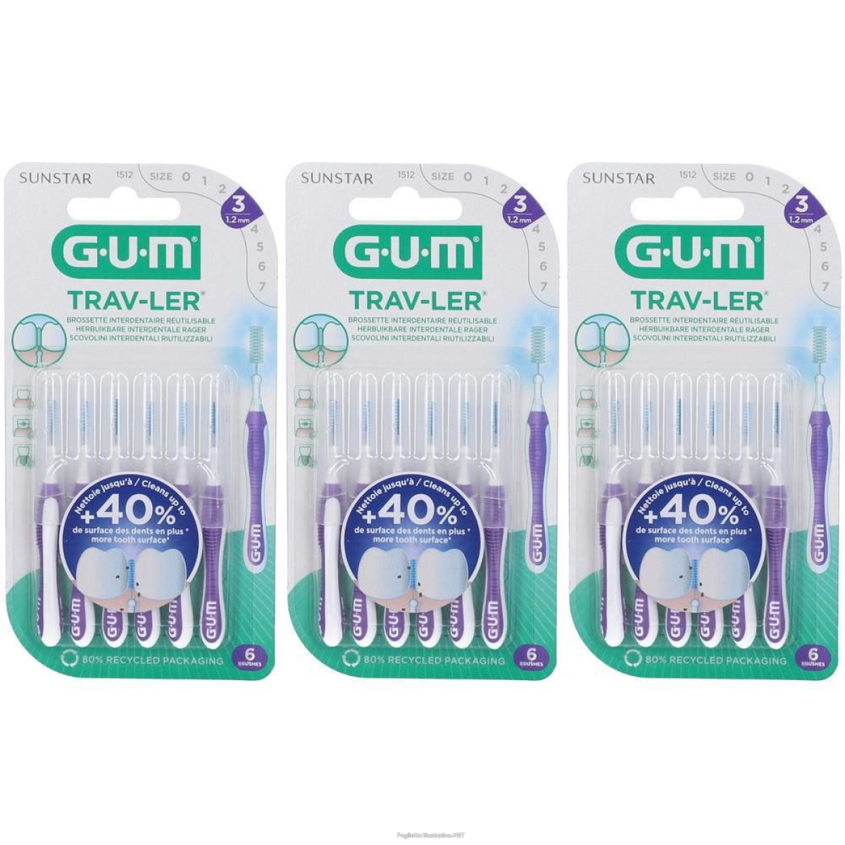 Cerca Offerte di sunstar gum trav-ler® scovolino interdentale 1.2 mm 3x6 pz spazzolino e acquista online