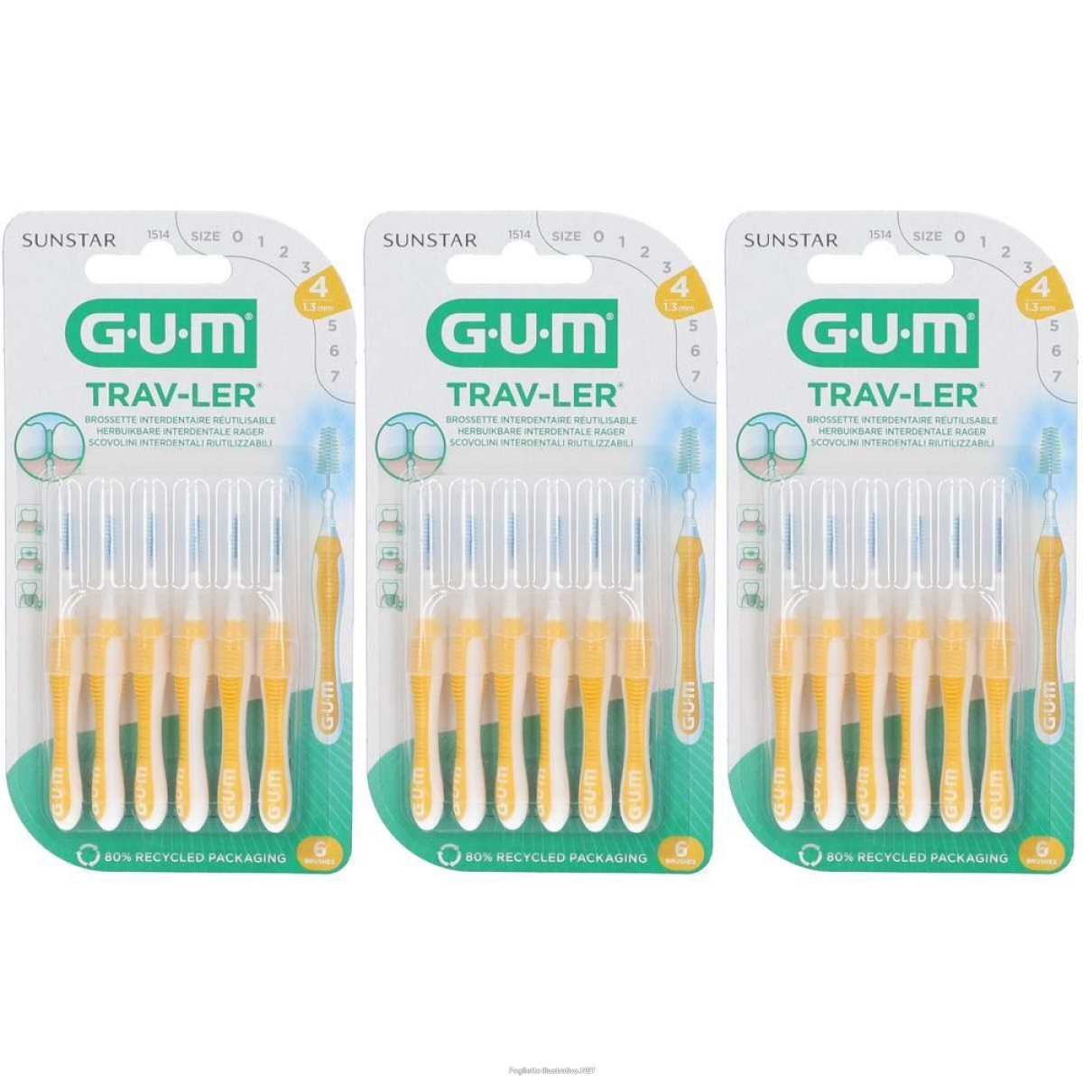 Cerca Offerte di sunstar gum trav-ler® scovolino interdentale 1.3 mm 3x6 pz spazzolino e acquista online