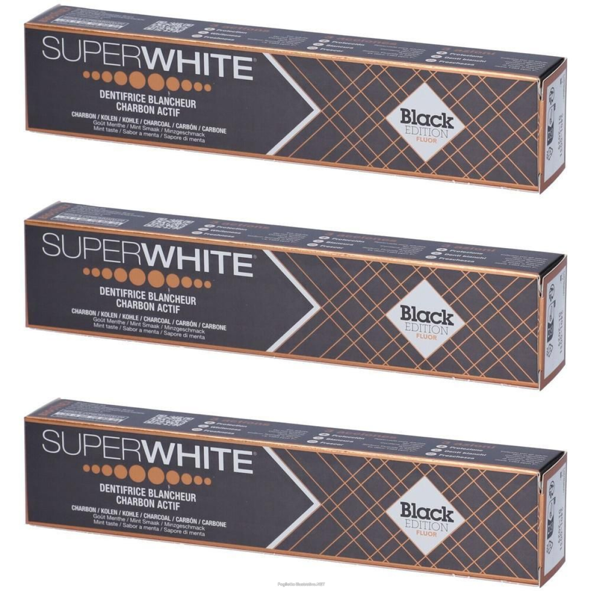 Cerca Offerte di superwhite dentifricio carbone black edition 75ml 3x75 ml e acquista online