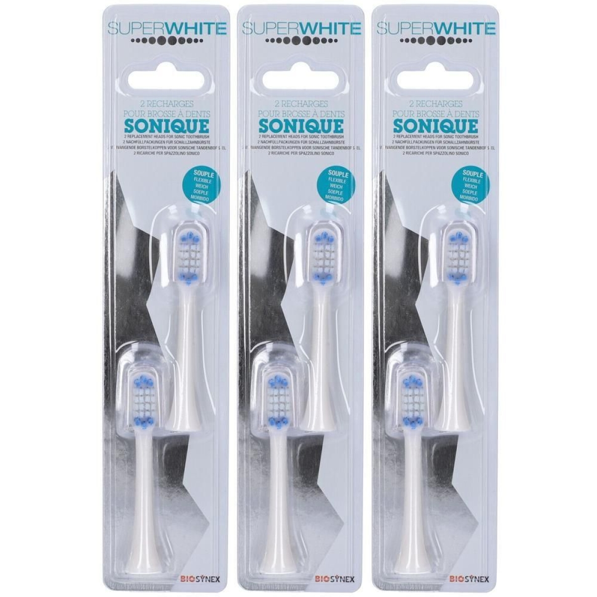 Cerca Offerte di Superwhite ricarica spazzolino sonique bianco 3x1 st e acquista online