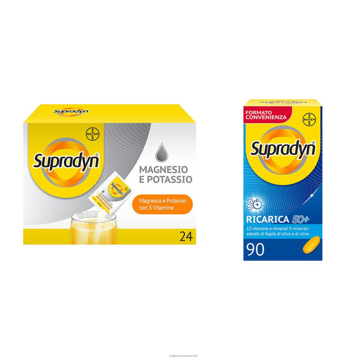 Cerca Offerte di supradyn set magnesio e potassio bustine + ricarica 50+ compresse 24+9 e acquista online