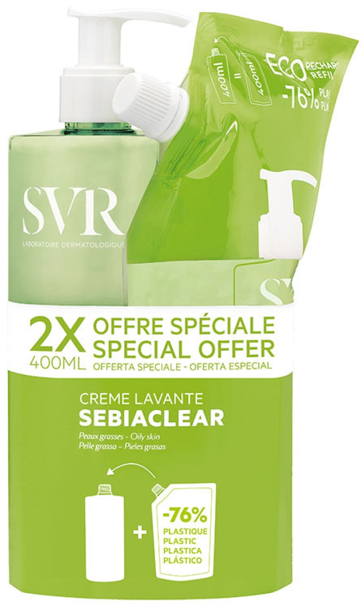 Cerca Offerte di Svr sebiaclear creme lavante eco set 400 ml + refill 400 ml e acquista online