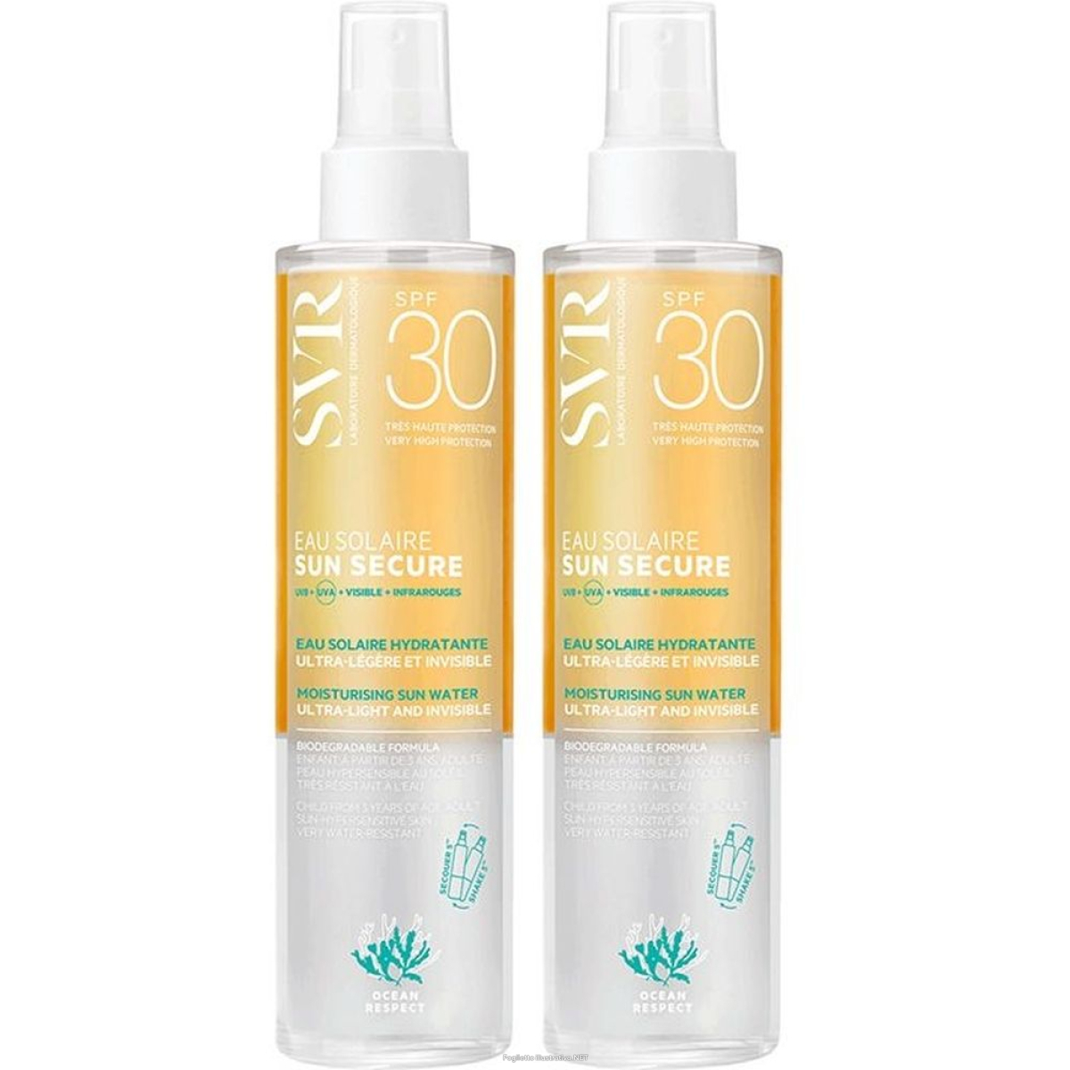 Cerca Offerte di svr sun secure eau solaire spf 30 set da 2 2x200 ml spray e acquista online