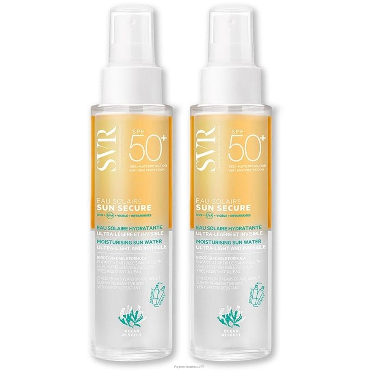 Cerca Offerte di svr sun secure eau solaire spf50+ set da 2 2x100 ml spray e acquista online