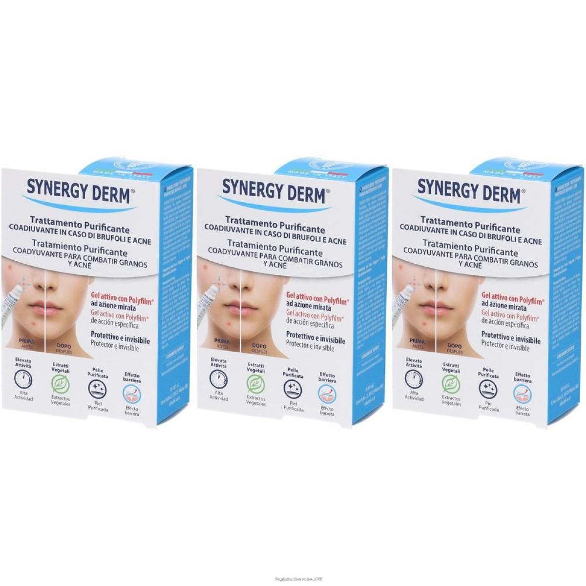 Cerca Offerte di synergy derm trattamento purificante brufoli e acne 3x15 ml crema e acquista online