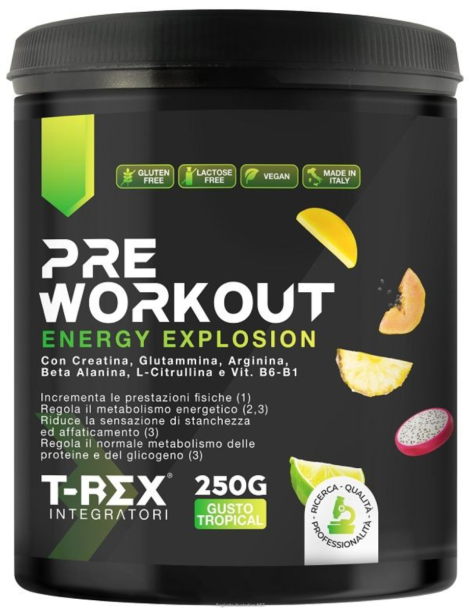 Trova Offerte di t rex integratore pre workout tropical polvere 250g e compra online