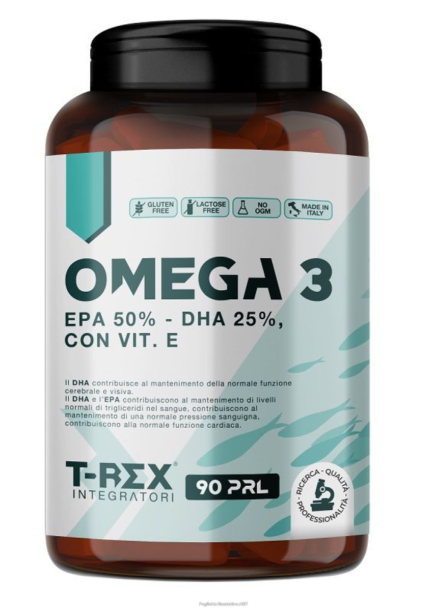 Trova Offerte di t-rex omega 3 integratore alimentare olio di pesce con vitamina e 90 perle e compra online