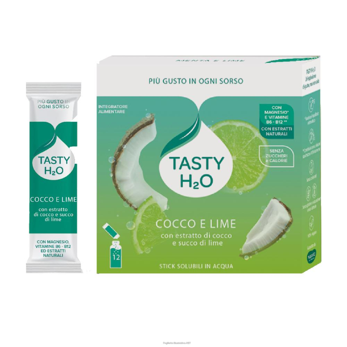 Trova Offerte di tasty h2o cocco lime 12 stick con edulcorante e compra online