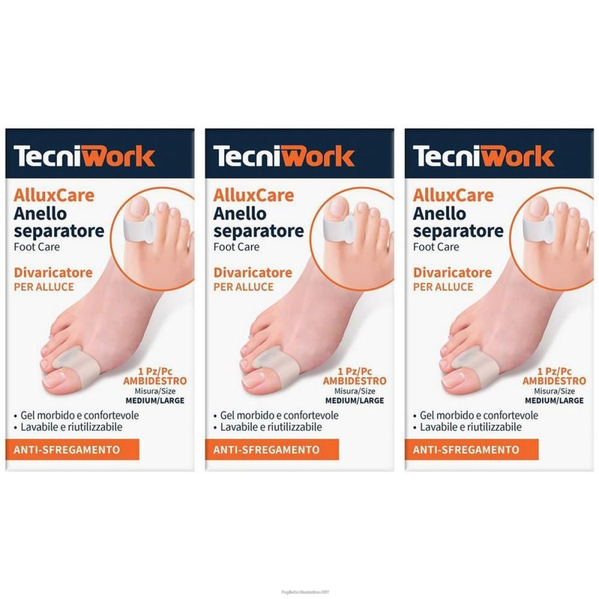 Trova Offerte di tecniwork alluxcare anello separatore divaricatore per alluce - ambide e compra online