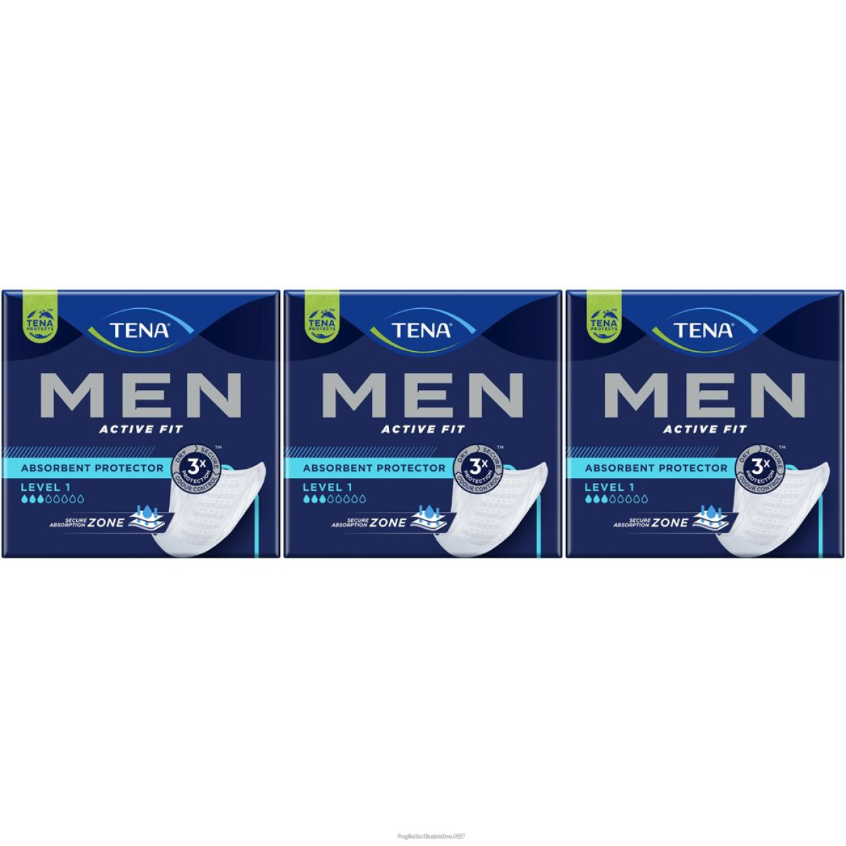 Trova Offerte di tena men active fit livello 1 assorbenti per incontinenza set da 3 3x1 e compra online