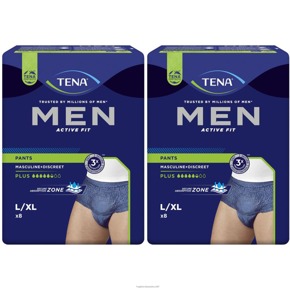 Trova Offerte di tena men active fit pants taglai l/xl set da 2 2x8 pz assorbenti e compra online