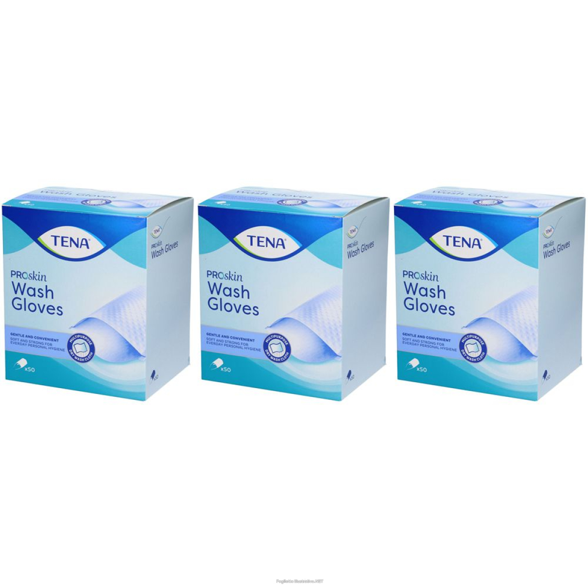 Trova Offerte di tena proskin wash glove set da 3 3x50 pz guanti e compra online
