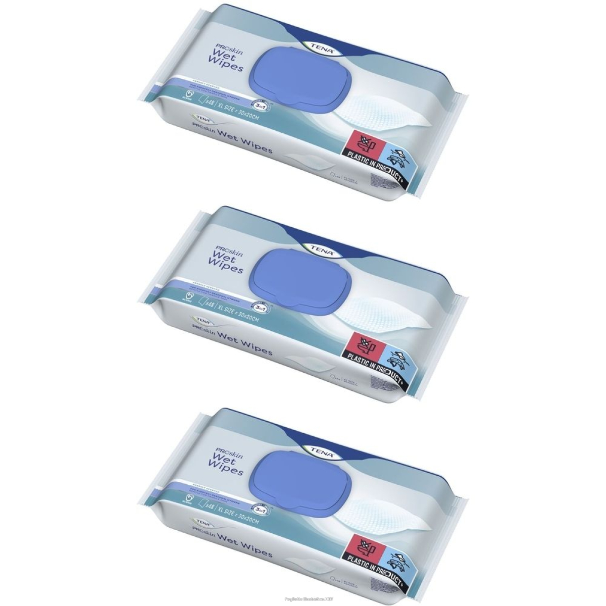Trova Offerte di tena wet wipes 3-in-1 set da 3 3x1 pz salviette e compra online