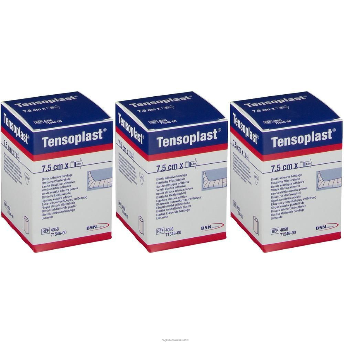 Trova Offerte di tensoplast® 7,5 cm x 4,5 m 3x1 pz bendaggio/i e compra online