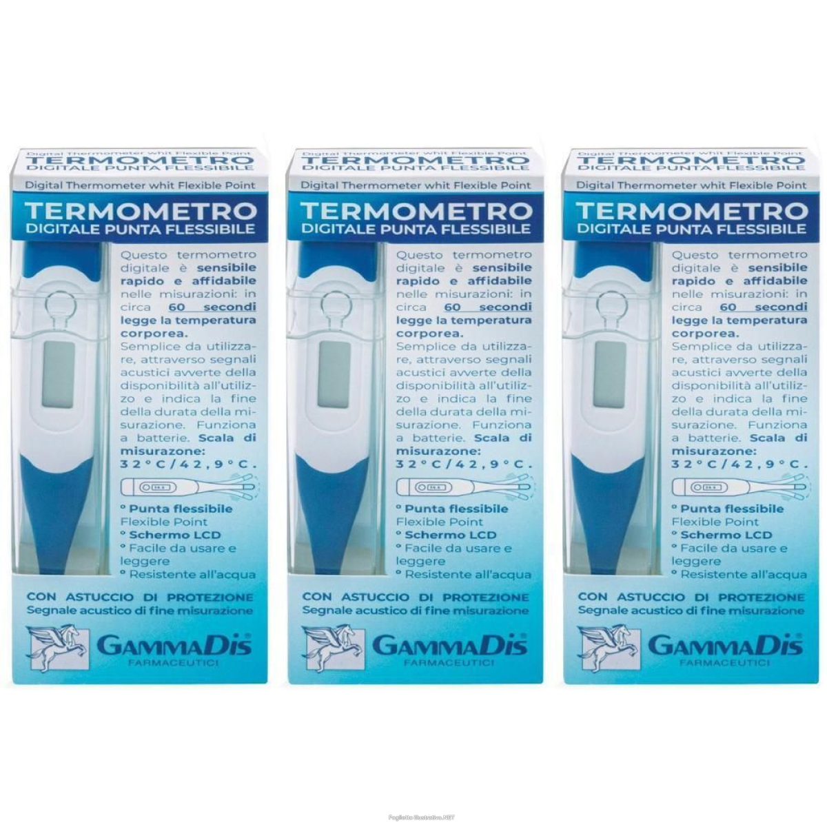 Trova Offerte di termometro digitale punta flessibile con custodia protettiva 3x1 st e compra online