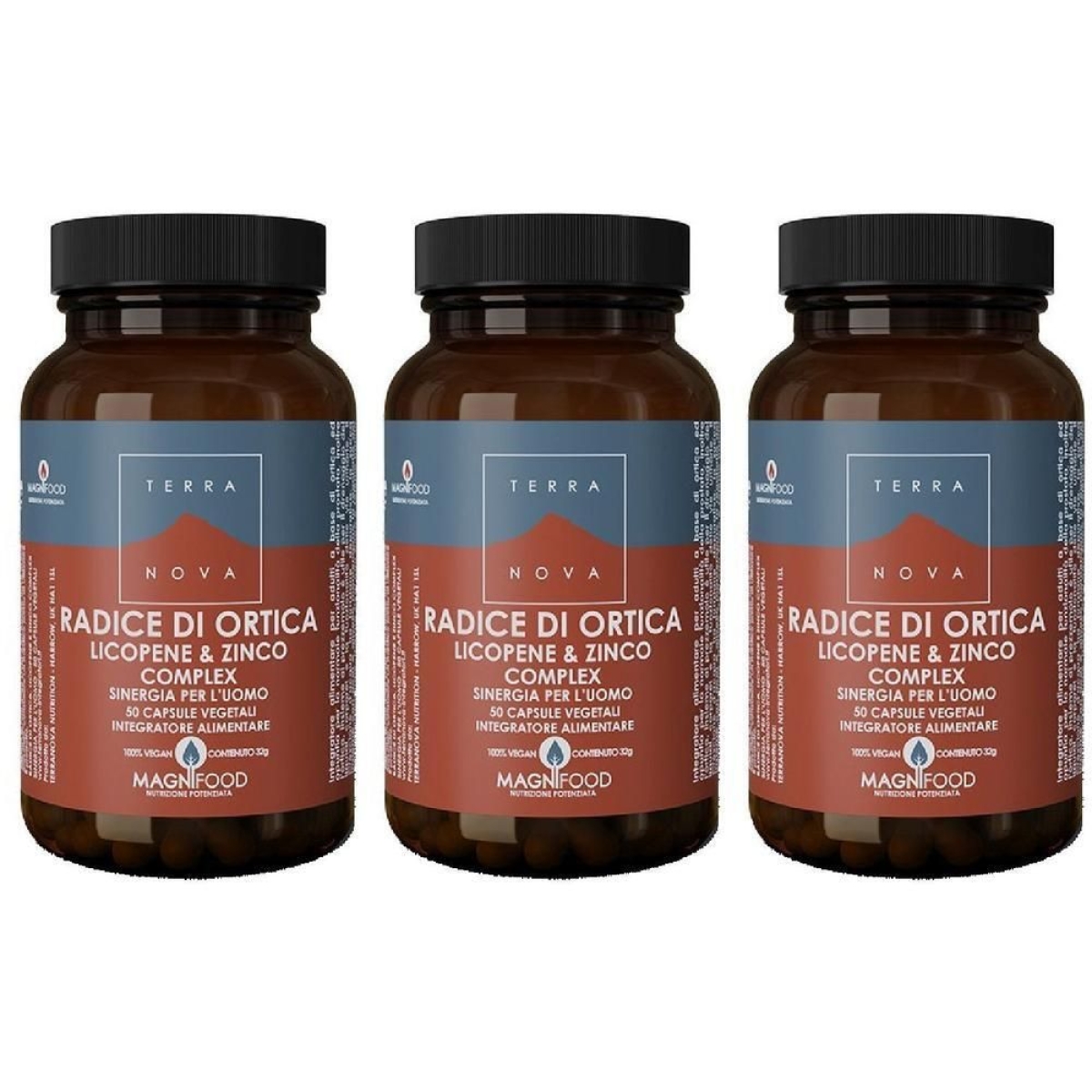 Trova Offerte di Terranova Radice Ortica Licopene Zinco Sinergia Uomo Capsule 3x50 Pezzi C e compra online