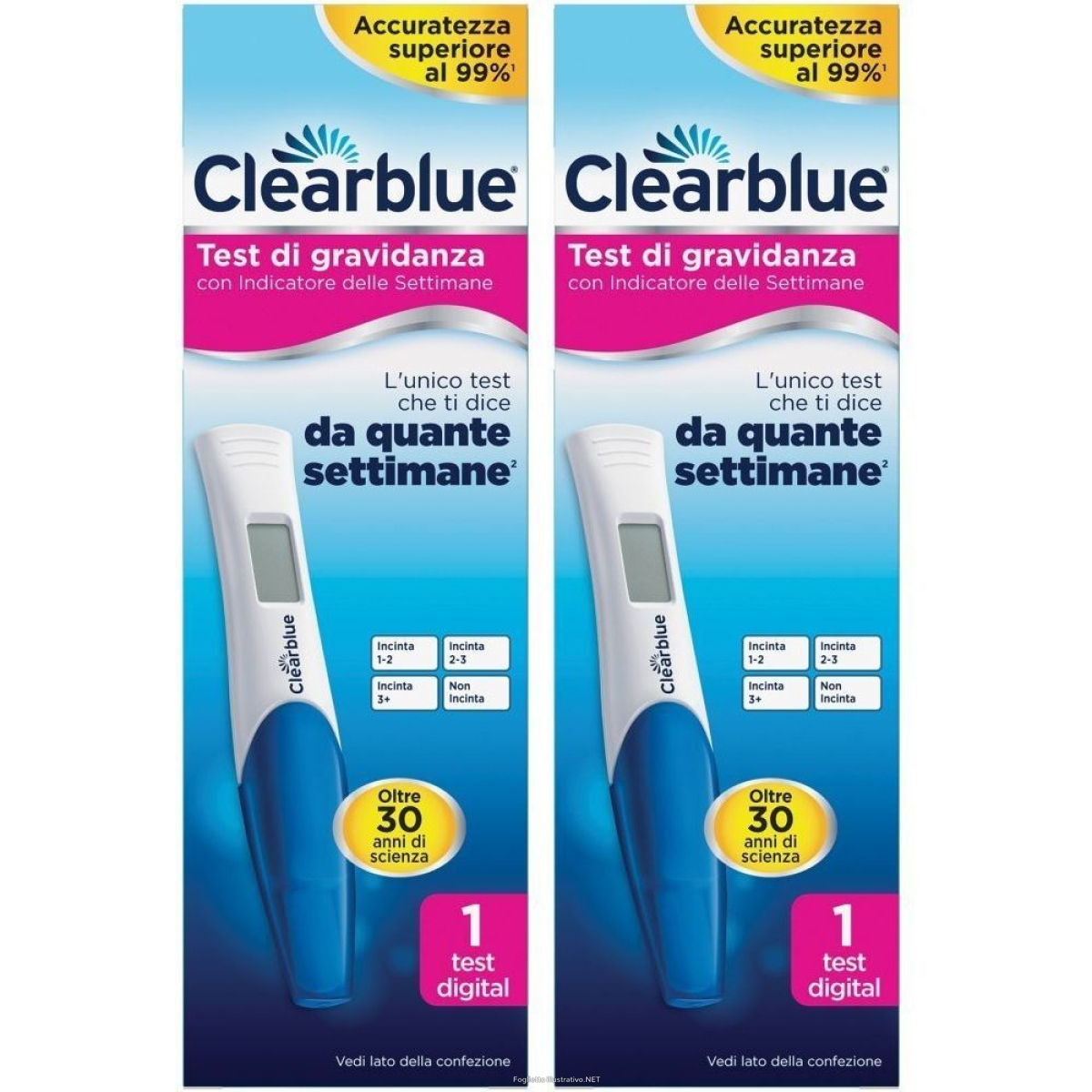 Trova Offerte di test di gravidanza clearblue con indicatore delle settimane set da 2 e compra online