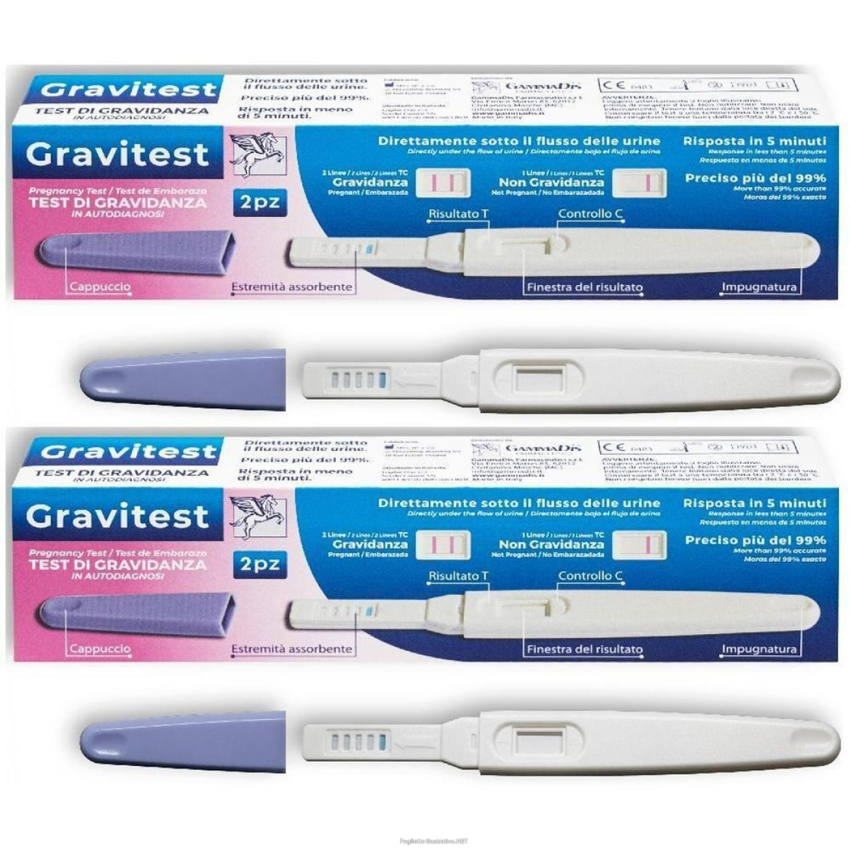 Trova Offerte di test gravidanza gravitest 2pz 2x2 pz e compra online