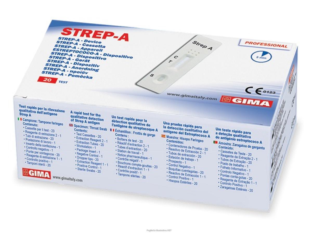 Trova Offerte di test strep a per la rilevazione dello streptococco 20 pezzi e compra online