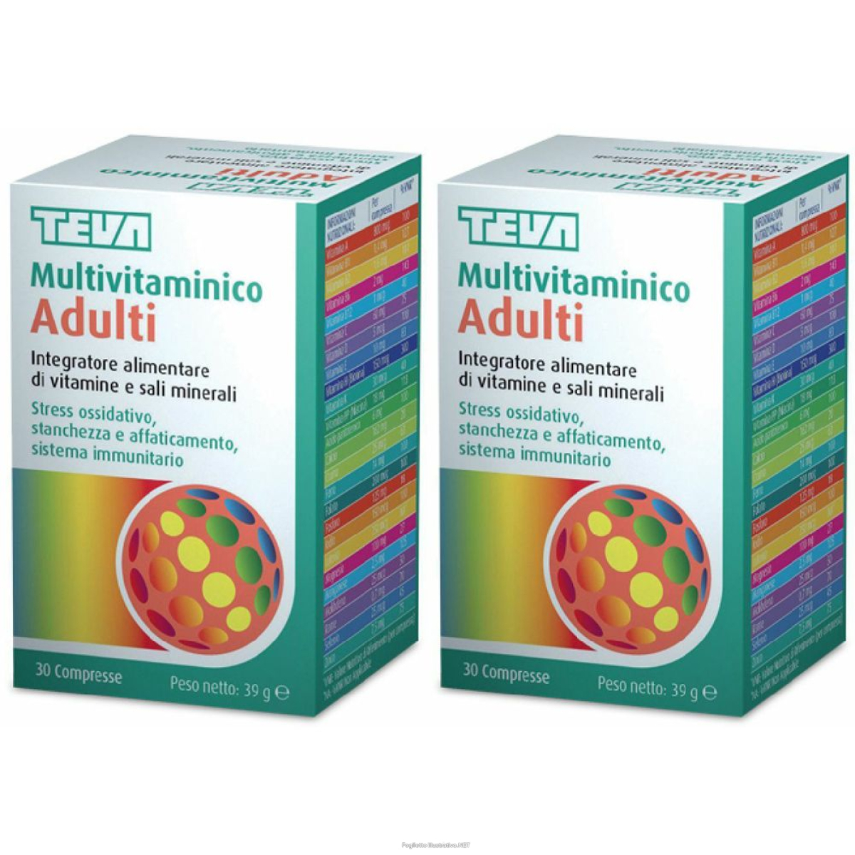 Trova Offerte di teva multivitaminico adulti compresse set da 2 2x30 pz e compra online