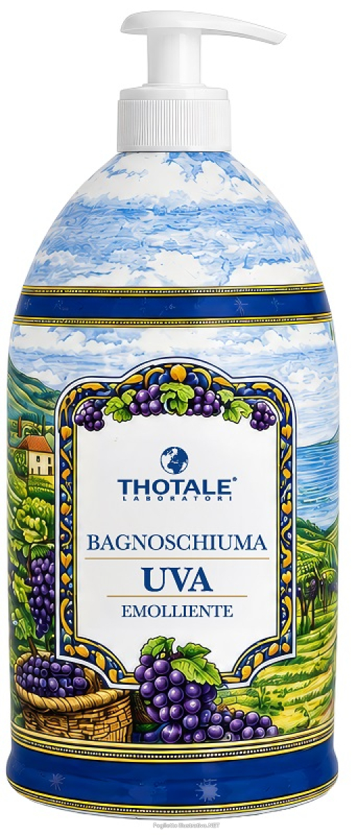 Trova Offerte di thotale bagnoschiuma uva emolliente e profumato 1 litro e compra online