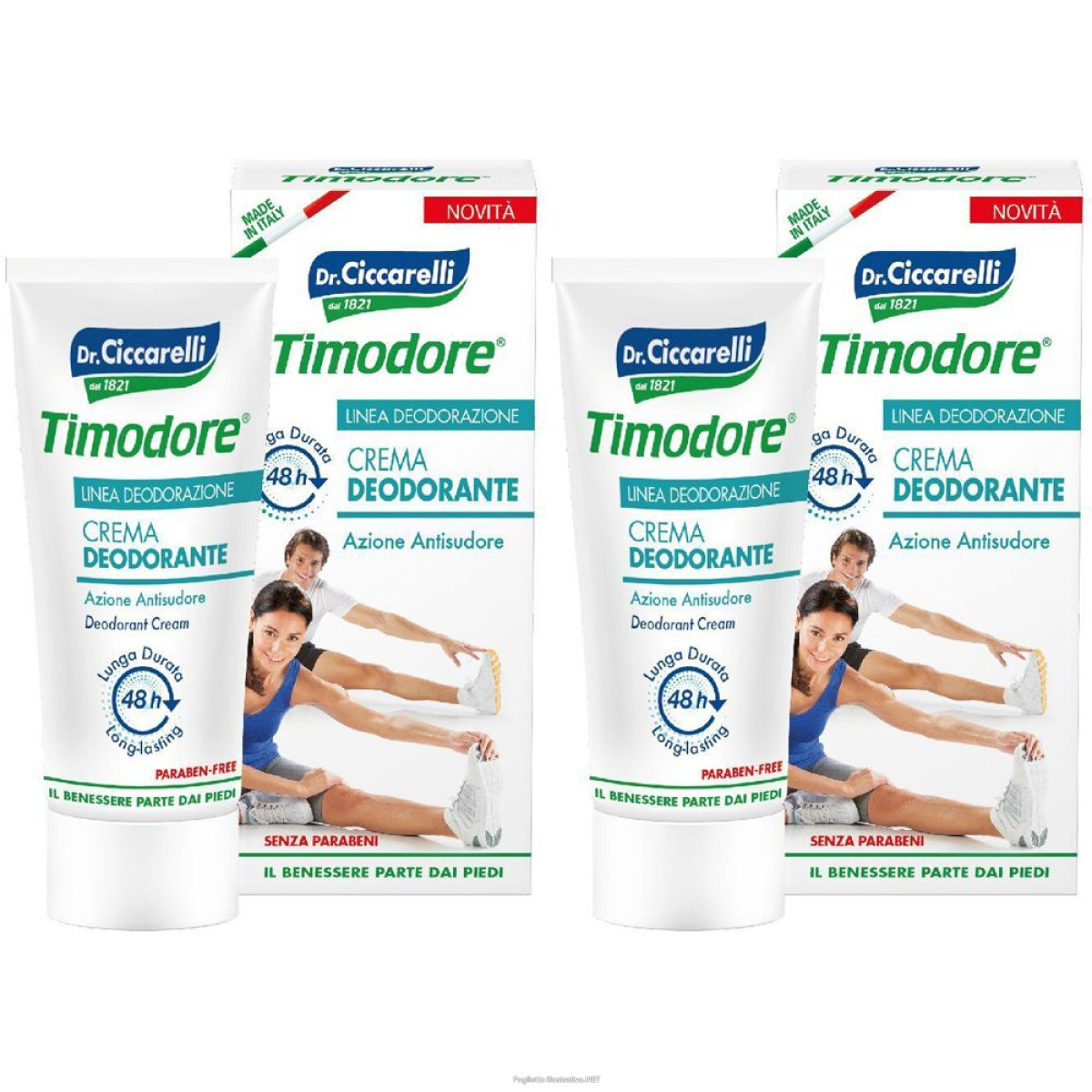 Trova Offerte di timodore crema deodorante 48 ore 50 ml set da 2 2x50 ml e compra online
