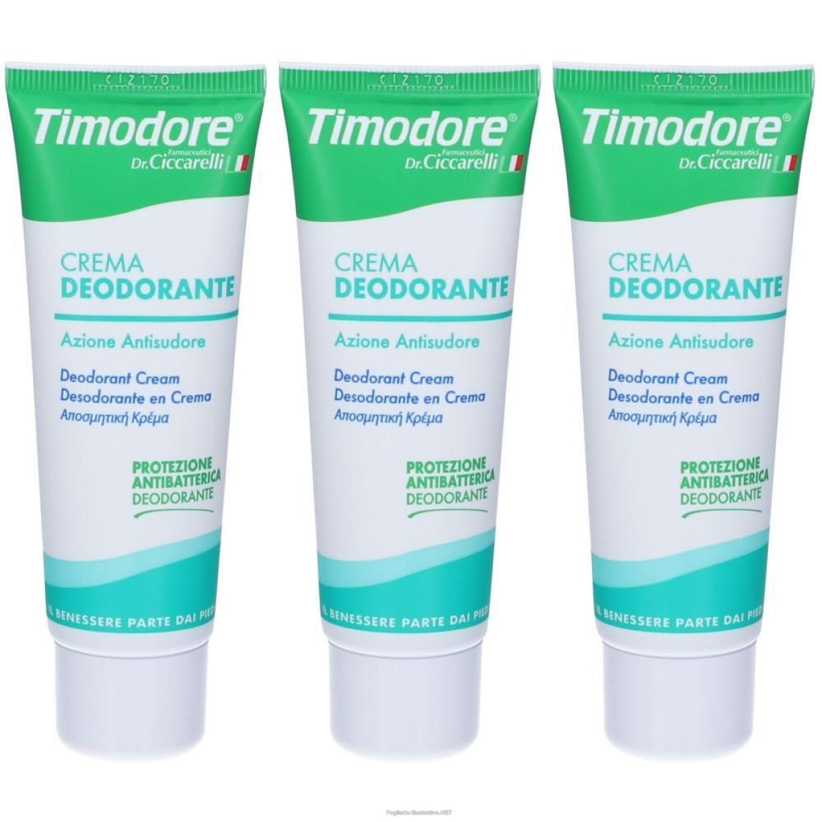 Trova Offerte di timodore crema deodorante piedi 3x50 ml e compra online