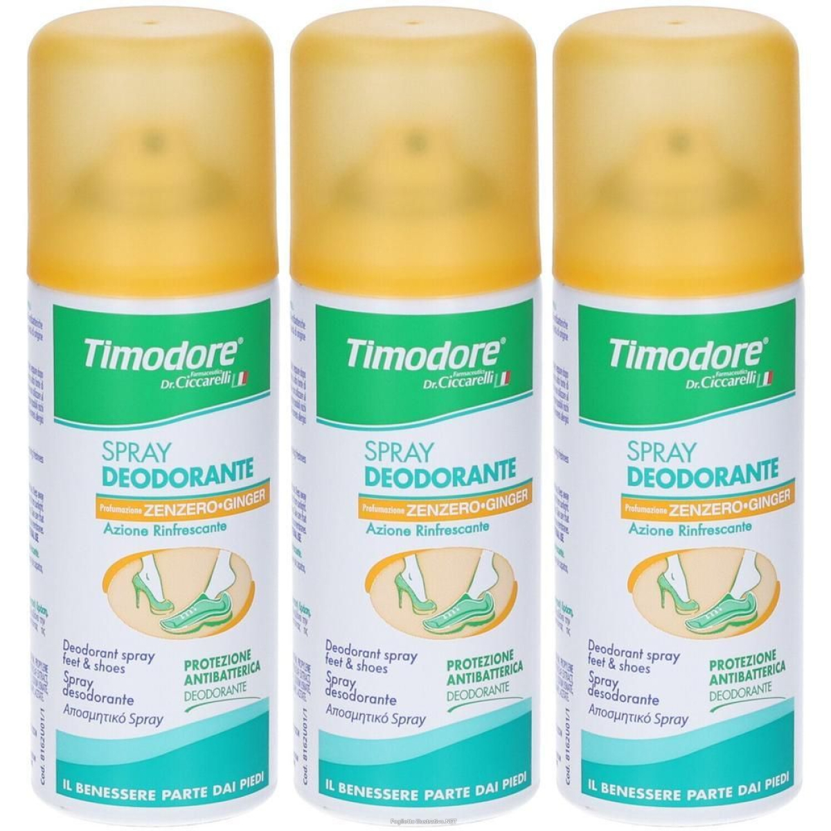 Trova Offerte di timodore spray deodorante zenzero 3x150 ml e compra online