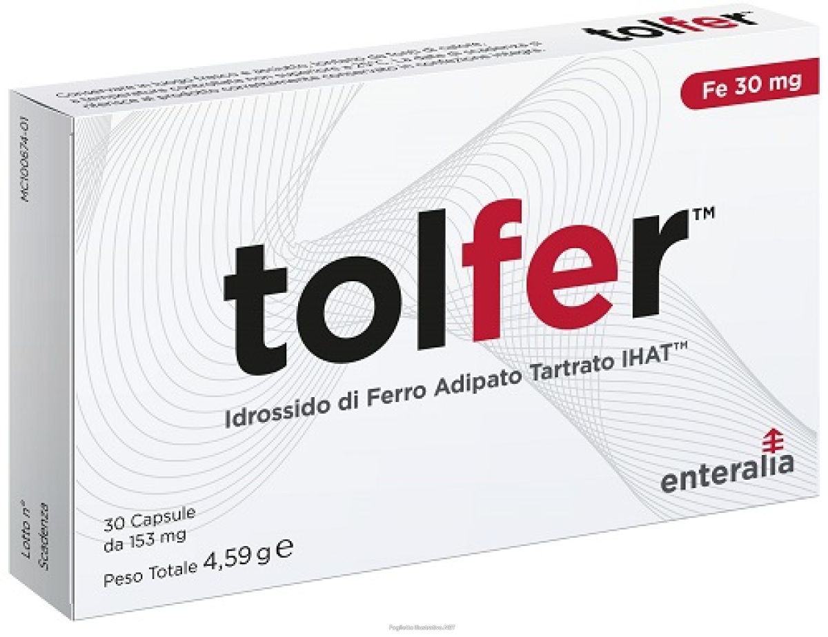 Trova Offerte di tolfer ihat idrossido ferro adipato tartrato nano 30 capsule e compra online